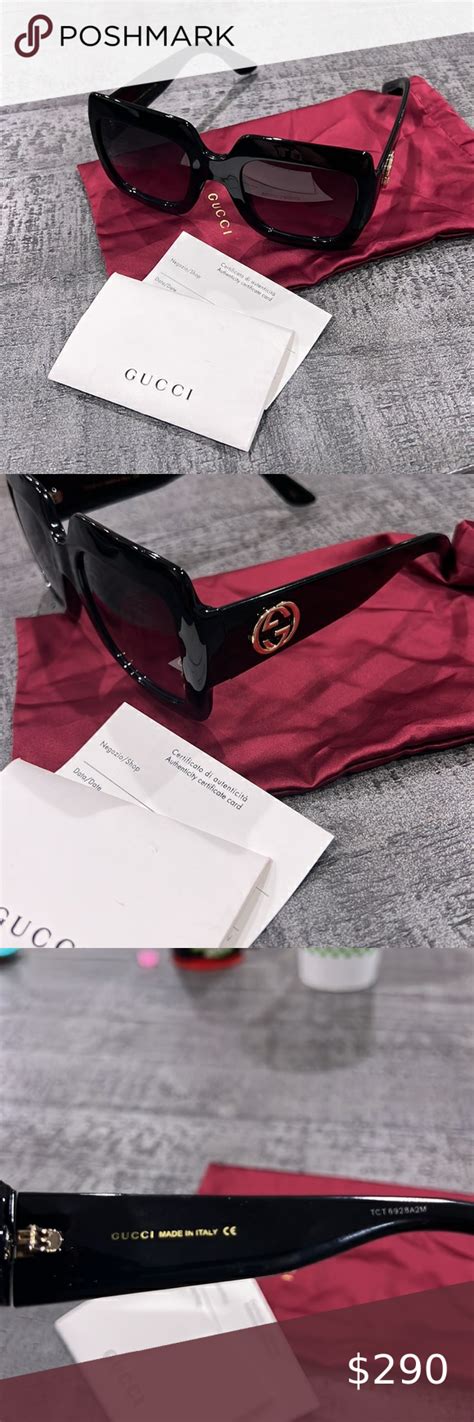 gucci certificate of authenticity nothing written sunglasses